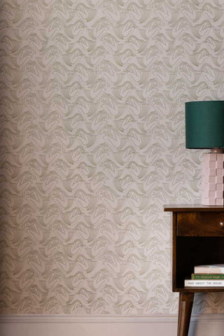 Lifestyle image of the Rockett St George Deco Nymph Blush Pink Wallpaper
