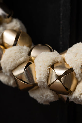 Detail image of the Double-sided Ivory Bell Christmas Wreath