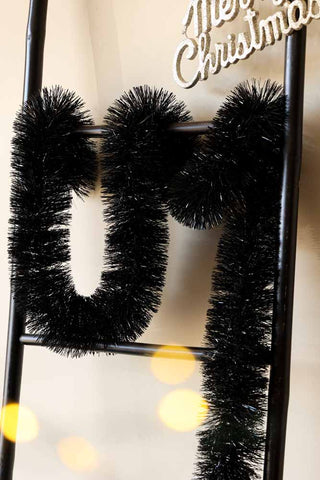 Image of the Eco-Friendly Recycled Black Tinsel