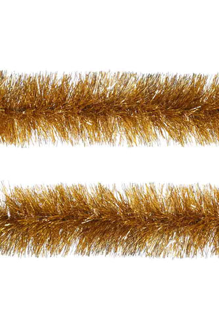 Image of the Eco-Friendly Recycled Metallic Gold Tinsel on a white background