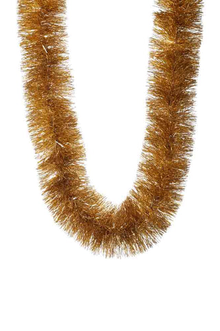 Detail image of the Eco-Friendly Recycled Metallic Gold Tinsel on a white background
