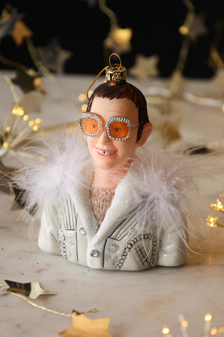 Image of the detail for the Elton Inspired Christmas Decoration