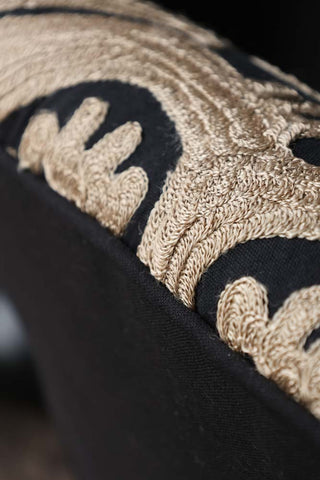 Image of the top of the Embroidered Folk Pattern Armchair