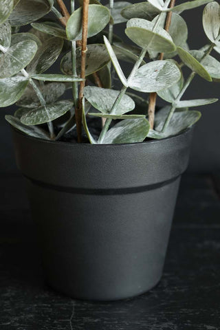 Image of the pot for the Faux Eucalyptus Plant In Pot