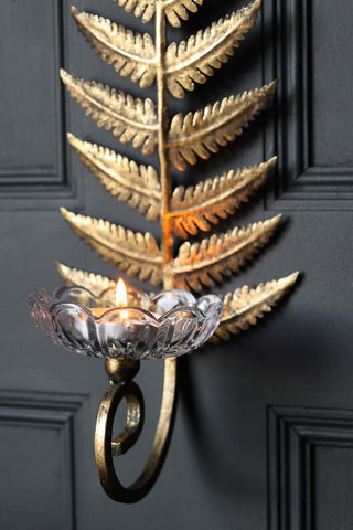 Image of the Fern Leaf Wall Sconce With Glass