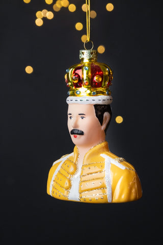 Side angle image of the Freddie Inspired Christmas Tree Decoration