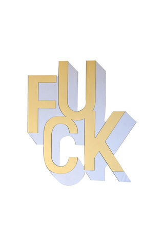 Image of the Fuck Decorative Wall Mirror on a white background
