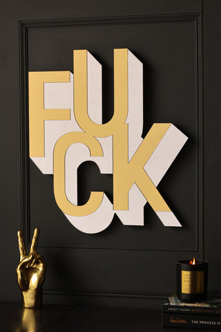 Lifestyle image of the Fuck Decorative Wall Mirror
