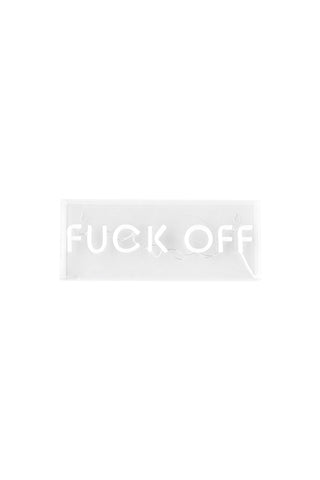 Image of the Fuck Off LED Neon Acrylic Light Box on a white background