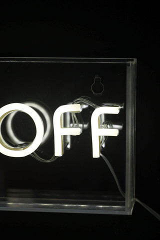 Image of the Fuck Off LED Neon Acrylic Light Box