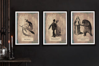 Image of the Typography Etchings Collection featuring the He Was Clean Shaven Print
