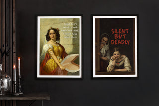 Image of the Vintage Humour Collection featuring the Framed Silent But Deadly Print