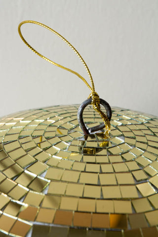 Image of the top of the Gold Disco Ball - 40cm