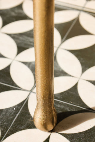 Image of the leg for the Gold Drip Console Table