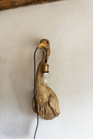 Image of the Gold Heron Wall Light