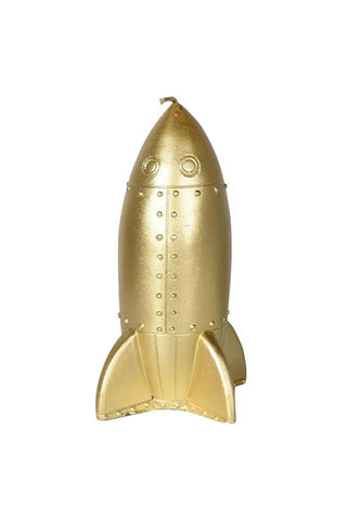 Image of the Gold Rocket Candle on a white background