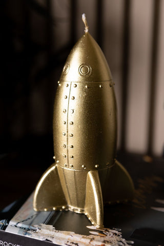 Detail image of the Gold Rocket Candle