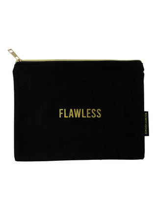 Image of the Black Cotton Flawless Pouch Make Up Bag on a white background