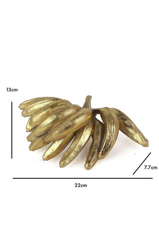 Dimension image of the Gold Bunch Of Bananas Ornament