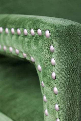 Image of the studs for the Gorgeous Green Velvet Armchair