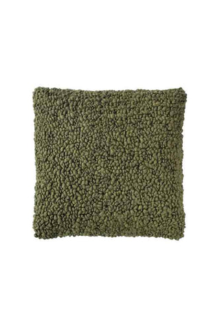 Image of the Green Chunky Boucle Cushion on a white background
