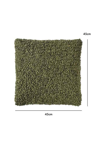 Dimension image of the Green Chunky Boucle Cushion