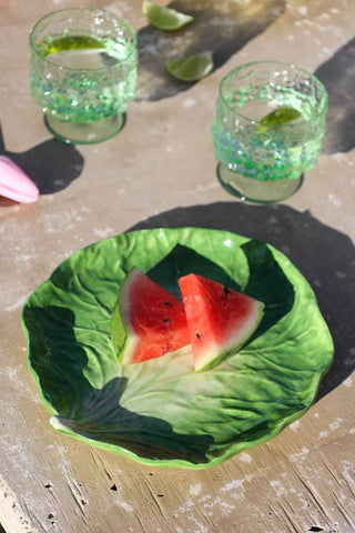 Image of the Green Cabbage Leaf Plate