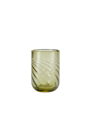 Image of the Green Twist Water Glass on a white background