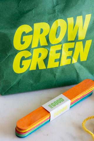 Close-up image of the Home Grown Hero - Green Sustainable Grow Bag