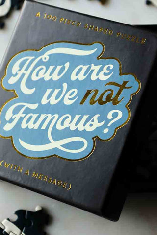Close-up image of the How Are We Not Famous? 100 Piece Jigsaw Puzzle