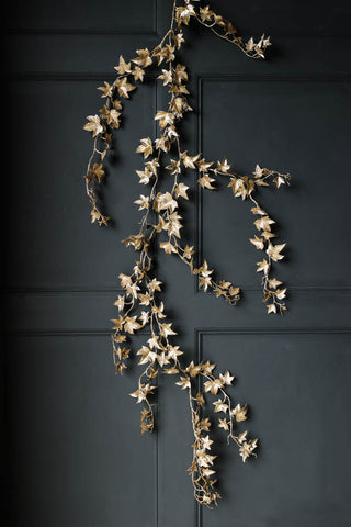 Image of the Large Gold Glitter Ivy Garland