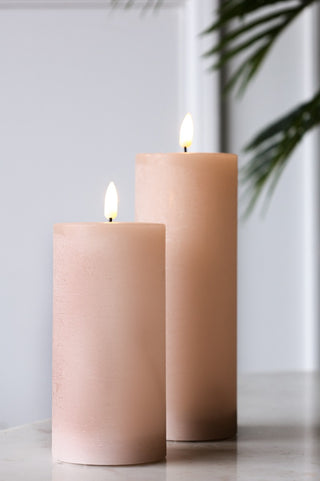 Lifestyle image of the Small LED Pillar Candle
