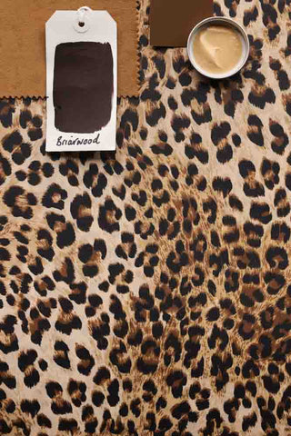 Flat lay image of the Rockett St George Wild Leopard Love Print Wallpaper