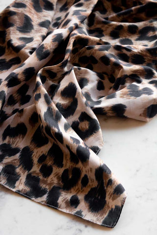 Image showing the pattern on the Reusable Leopard Print Furoshiki Fabric Gift Wrap