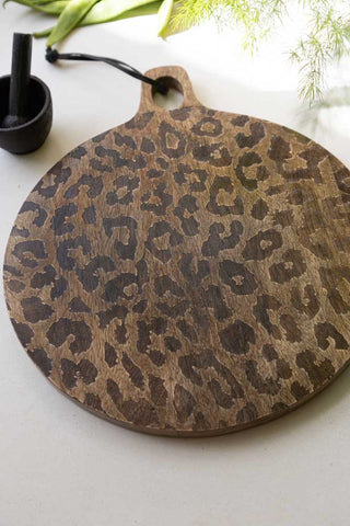 Image of the Leopard Print Mango Wood Serving Board - Small
