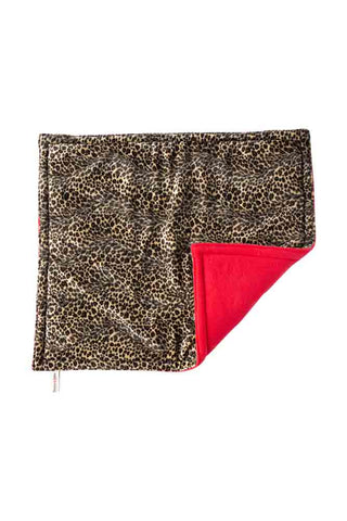 Image of the Leopard Print Pet Padded Blanket on a white background