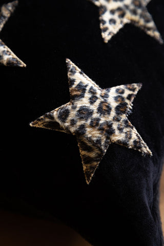 Close-up image of the Leopard Stars Dog Bed - 3 Available Sizes