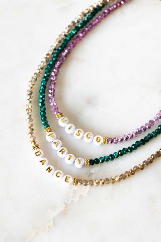 Detail image of the Lilac Disco Necklace
