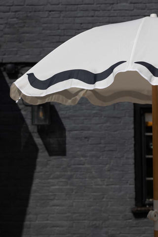 Detail image of the Luxe Charcoal Wave Beach Parasol