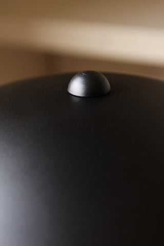 Image of the top of the shade on the Sublime Matt Black Table Lamp