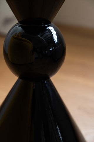 Close-up image of the Memphis Cone Black Side Table