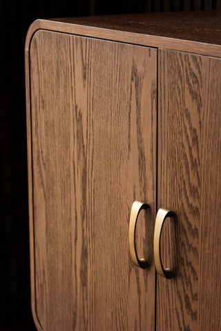Image of the doors on the Mid-Century Natural Oak Sideboard