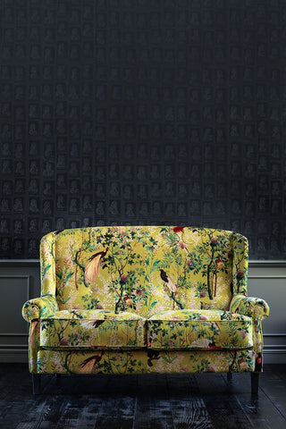 Image of the Mind The Gap Abigail 2-Seater Sofa In Cotton Velvet on a dark background