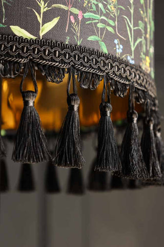 Image of the tassels on the Mind The Gap Aquafleur Lamp Shade