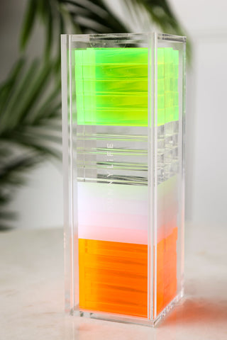 Detail image of the Mini Multicoloured Jumbling Tower Game