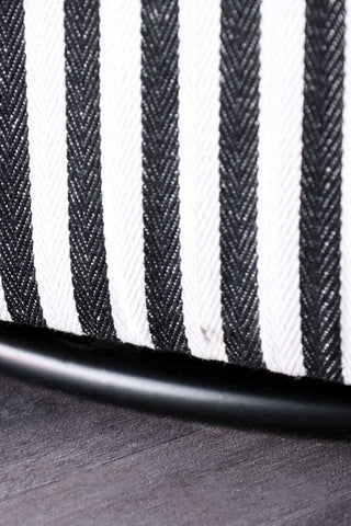 Image of the base of the Monochrome Striped Swivel Chair