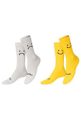 Image of the Monday & Friday Socks on a white background