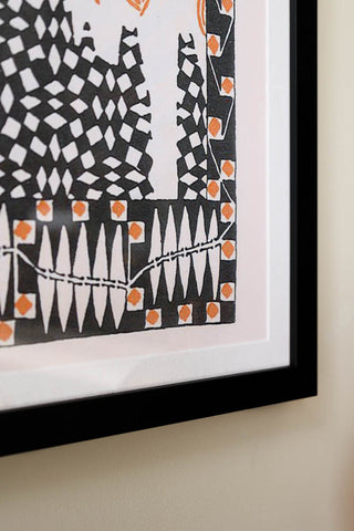 Close-up image of the Monochrome Beauties Art Print - Framed
