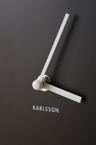 Image of the hands on the Modern Black Cuckoo Wall Clock