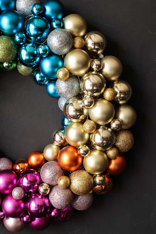 Image of the Multicoloured Bauble Wreath